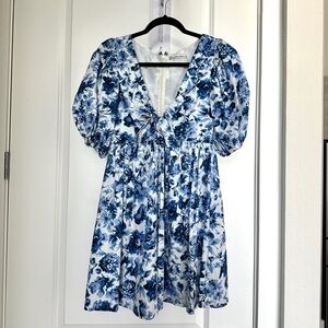 Abercrombie & Fitch Blue Floral Mini Dress